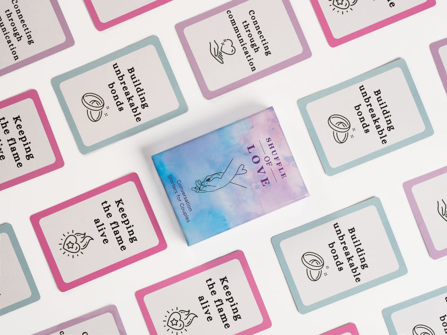 Shuffle of Love Cards. Conversation Starters for Couples.