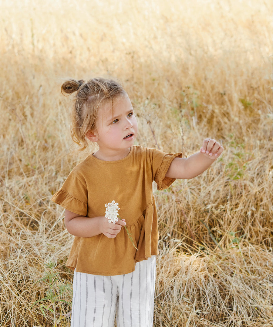 Play Up Organic Cotton & Linen Frilled Tunic.