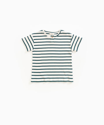 Play Up Old Glass Green Striped Rib Tee Toddler