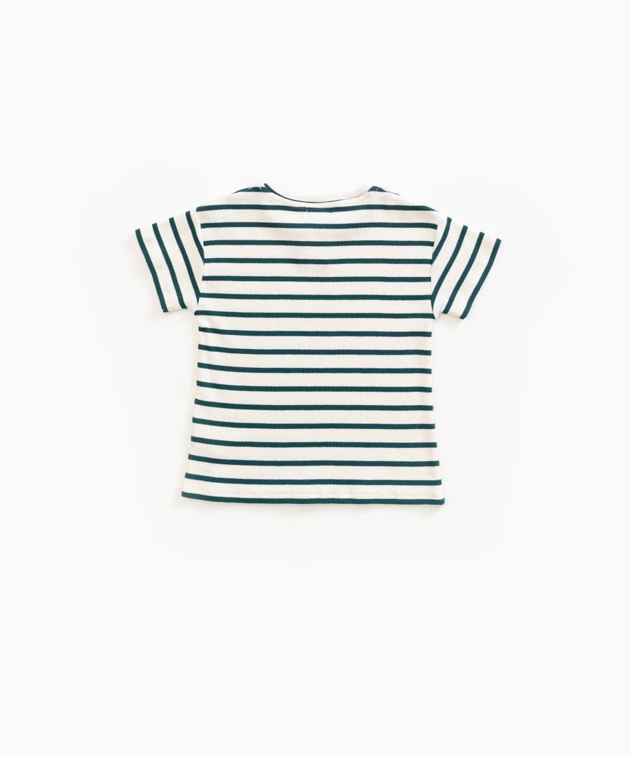 Play Up Old Glass Green Striped Rib Tee Toddler