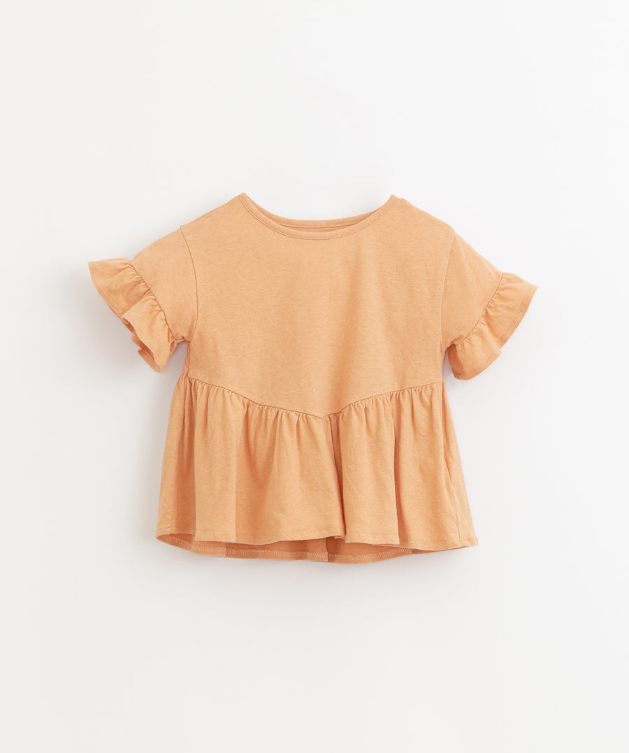 Play Up Organic Cotton & Linen Frilled Tunic.
