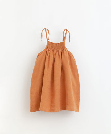 Play Up Rust Linen Dress