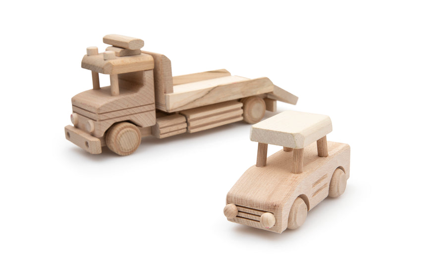 Little Acorns Wooden Toy Transporter & Car