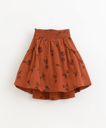 Play Up Rust Woven Organic Cotton Cloth Skirt